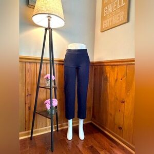 Loft size S women’s navy flat front stretch slacks, dress pants, work, classic
